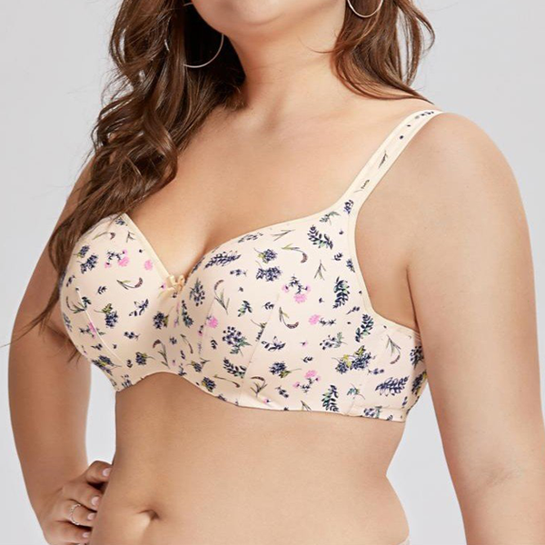 Lightly Padded Seamless Pink Balconette Bra