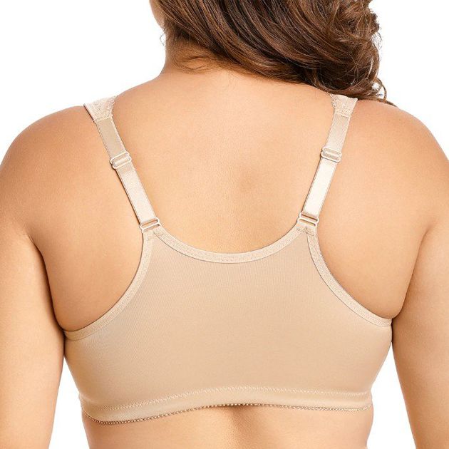 Large Cup Non-Padded Lace Beige Balconette Bra