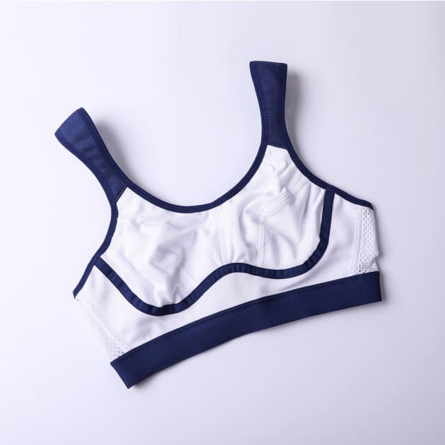 High Control Wire Free Non-Padded Sports Bra - White - Plus Size Bra - Non-Padded Sports Bra Wire Free