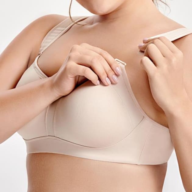 High Control Wire Free Non-Padded White Sports Bra