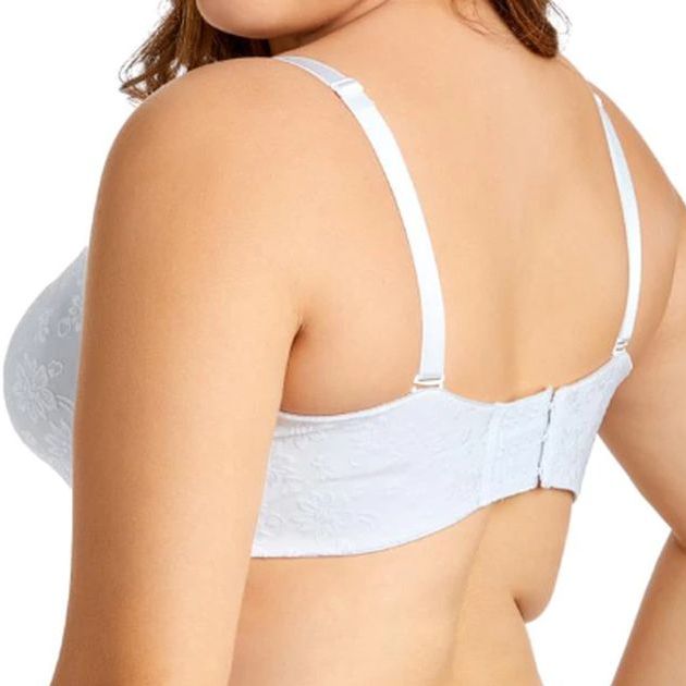  Womens Strapless Jacquard Minimizer Bra Plus Size