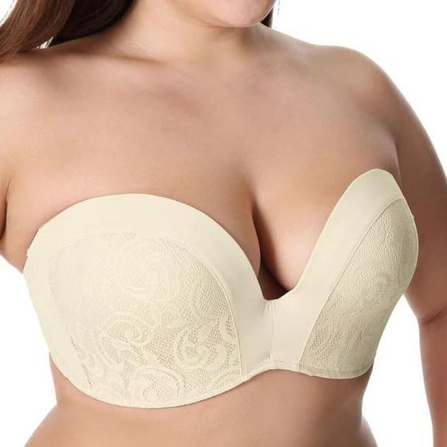 Lightly Lined Convertible Strapless Beige Bra