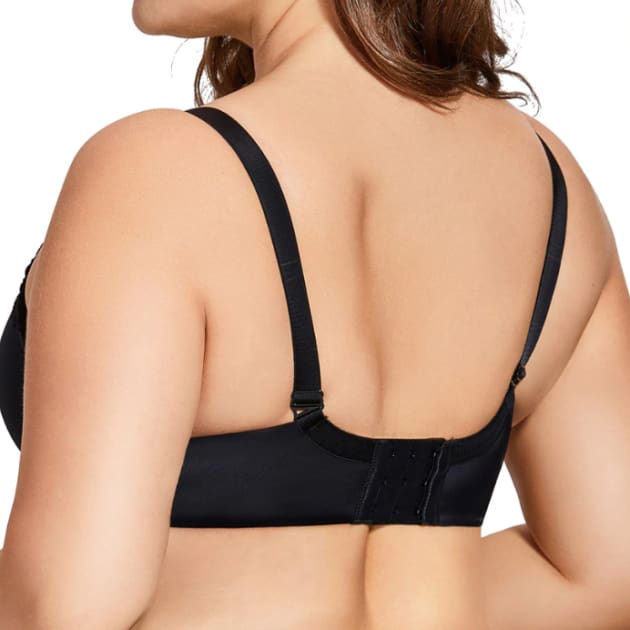 Smooth Lace Full Coverage T-Shirt Bra - Plus Size Bra - Full Coverage Full Cup Lace Lined Padded
